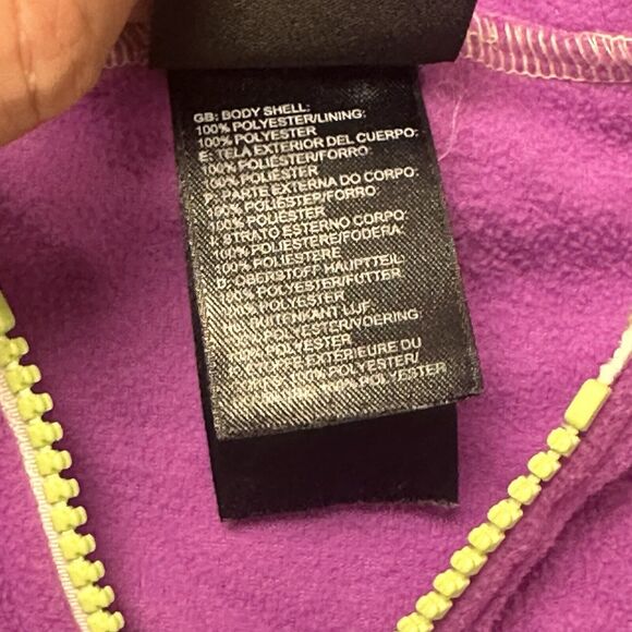 The North Face Full Zip Fleece Girls L 14-16 Colorblock Sweater Activewear - Picture 7 of 8